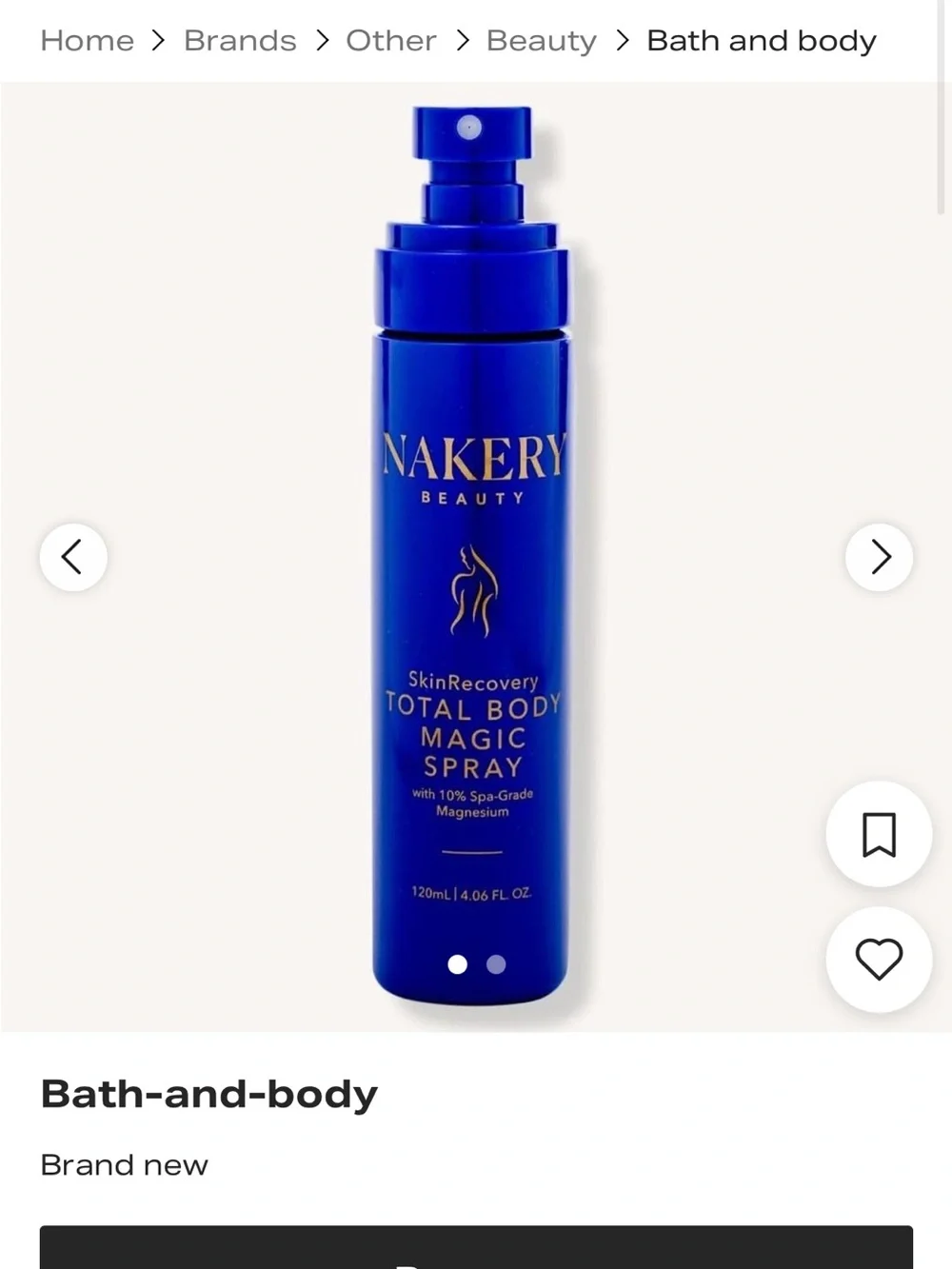 Nakery Beauty Skin Recovery Total Body Magic Spray - Blue Bottle